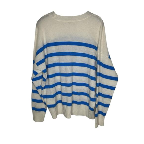NWT Madewell Womens (Re)sponsible Cashmere Sweater Medium Oversized Striped - Picture 9 of 14